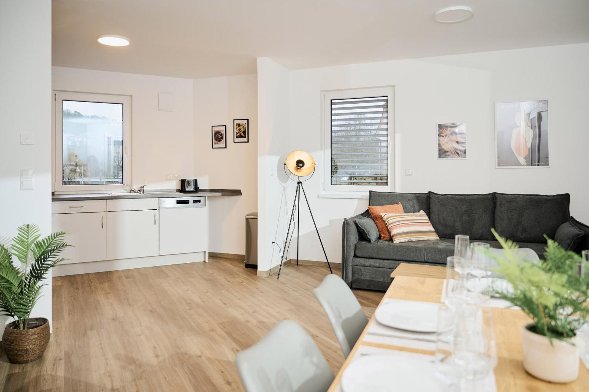Moderne Apartments Mit Highspeed-Wlan Und Gratis-Tiefgarage Ihr Perfekter Rueckzugsort Nahe Dem Zentrum Und Der Therme I Barrierearm บาดคิสซินเงิน ภายนอก รูปภาพ