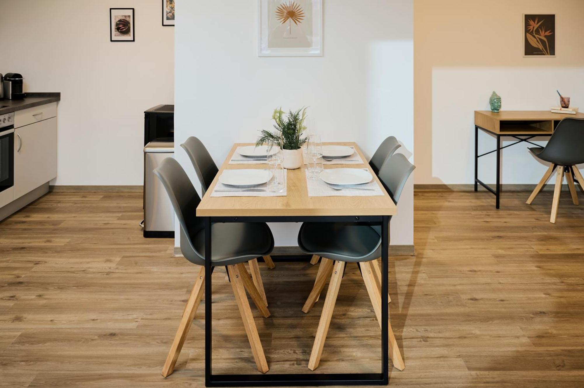 Moderne Apartments Mit Highspeed-Wlan Und Gratis-Tiefgarage Ihr Perfekter Rueckzugsort Nahe Dem Zentrum Und Der Therme I Barrierearm บาดคิสซินเงิน ภายนอก รูปภาพ