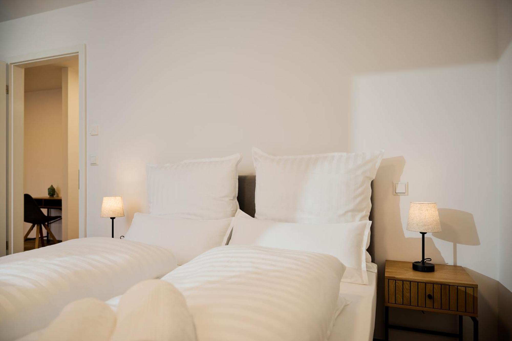 Moderne Apartments Mit Highspeed-Wlan Und Gratis-Tiefgarage Ihr Perfekter Rueckzugsort Nahe Dem Zentrum Und Der Therme I Barrierearm บาดคิสซินเงิน ภายนอก รูปภาพ